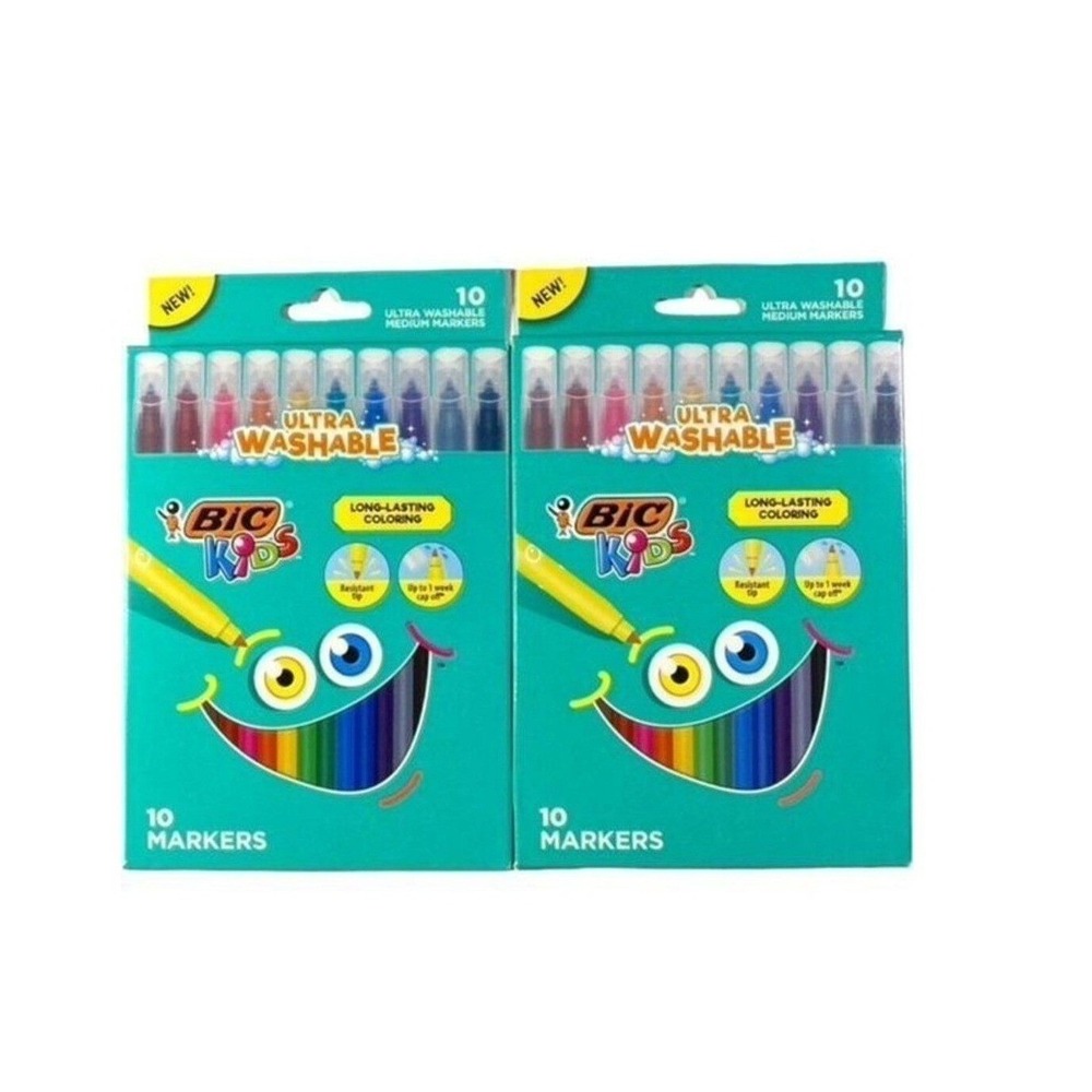 BIC‎ Medium Point Coloring Markers 2 Pack New in Packaging!